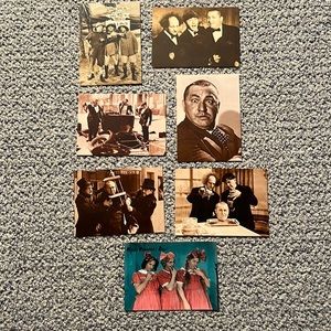 Vintage 3 Stooges postcards